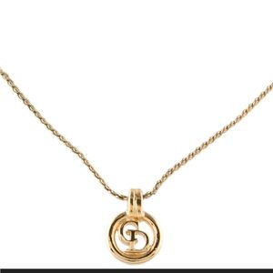 Christian Dior Gold Pendant Necklace
